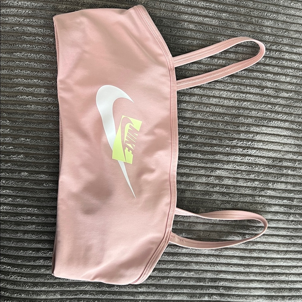 Nike // Pink Bandeau Sports Bra, Indy Logo